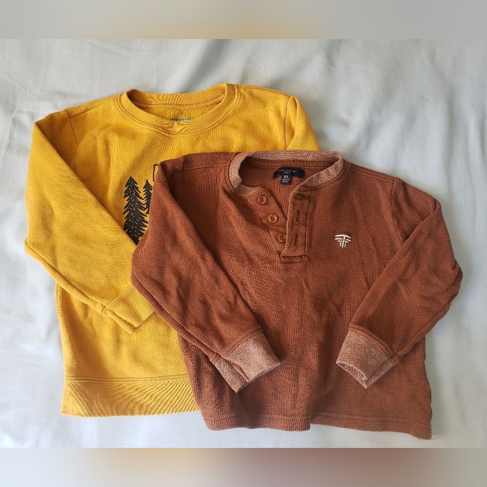 2 Piece Boys Fall And Winter Warm Tops, Back To School Tahari And Garanimals Top